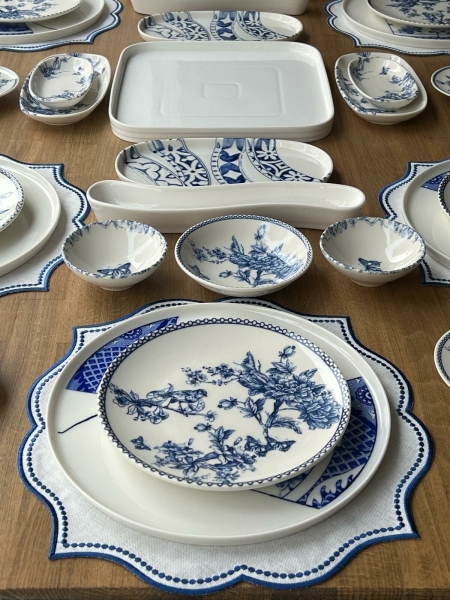 Rossev Blue 51 Parça Kahvaltı Takımı