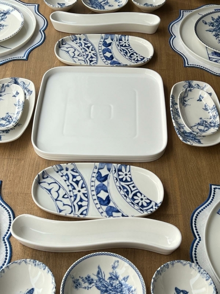 Rossev Blue 51 Parça Kahvaltı Takımı