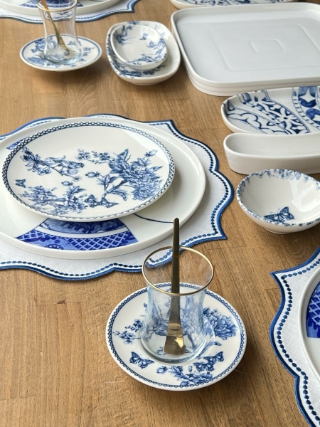 Rossev Blue 51 Parça Kahvaltı Takımı