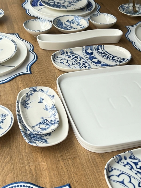 Rossev Blue 51 Parça Kahvaltı Takımı