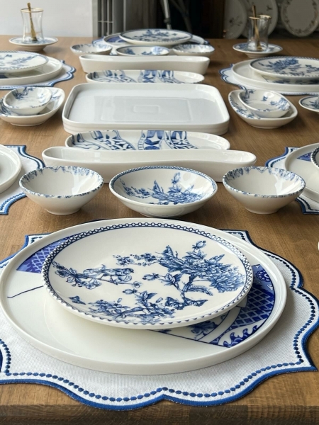 Rossev Blue 51 Parça Kahvaltı Takımı