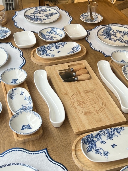 Rossev Blue 61 Parça Kahvaltı Takımı