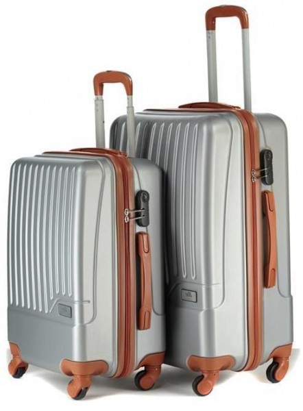 Wexta WX210 Silver Kabin & Orta Boy 2'li Valiz Seti