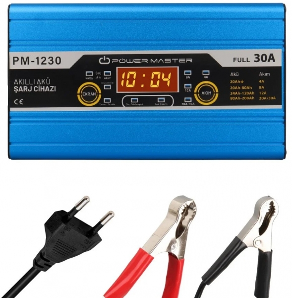 Powermaster PM-1230 Akü Şarj Cihazı