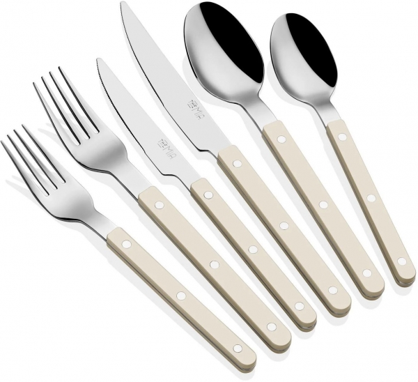 The Mia Comida Bej 36 Parça Çatal Kaşık Bıçak Takımı