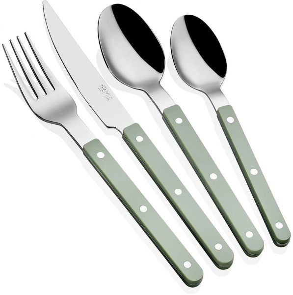 The Mia Comida Yeşil 24 Parça Çatal Kaşık Bıçak Takımı