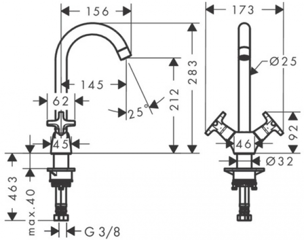 Hansgrohe Logis M32 71285000 Eviye Bataryası