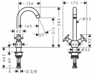 Hansgrohe Logis M32 71285000 Eviye Bataryası