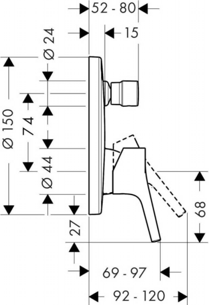 Hansgrohe Talis S 72405000 Banyo Bataryası