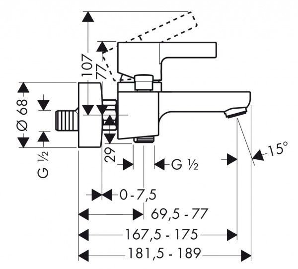 Hansgrohe Metris S 31460000 Banyo Bataryası