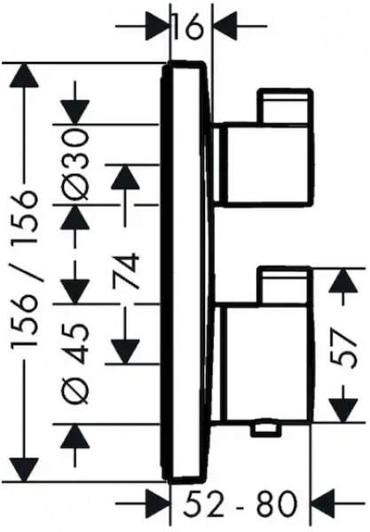 Hansgrohe Ecostat 15714000 Banyo Bataryası