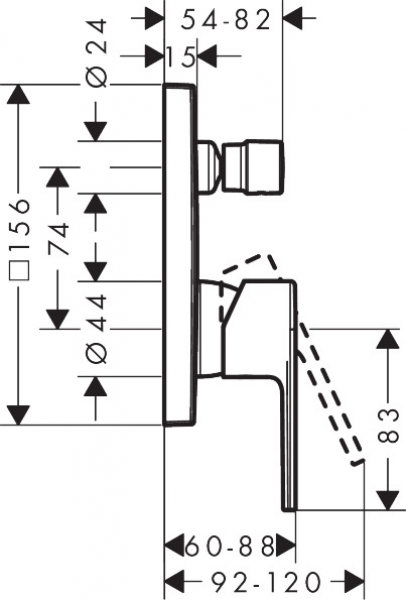 Hansgrohe Vernıs Shape 71468000 Banyo Bataryası
