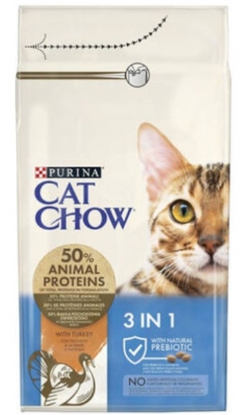 Cat Chow 3 In 1 Hindi Etli 15 kg Kedi Maması