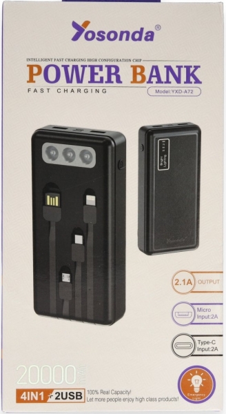Yosonda A72 20000 mAh Powerbank