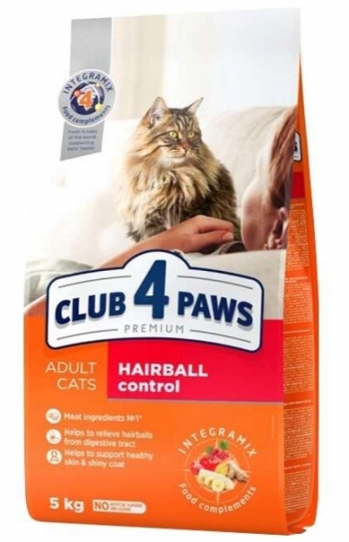 Club4Paws Premium Hairball Tavuk Etli 5 kg Kedi Maması