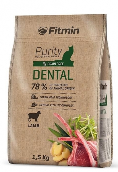 Fitmin Purity Dental Taze Kuzu Etli Yetişkin 1.5 kg Kedi Maması