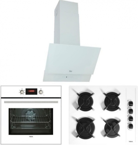Teka Chef 8 Beyaz Ankastre Set GBC 64002 KBC WH + HAK 627 WH + TVT 60.1