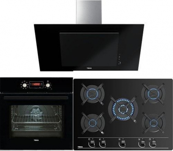 Teka Chef 10 Siyah Ankastre Set GBC 75030 KBC BK + HAK 629 BK + DVT 98660 BK