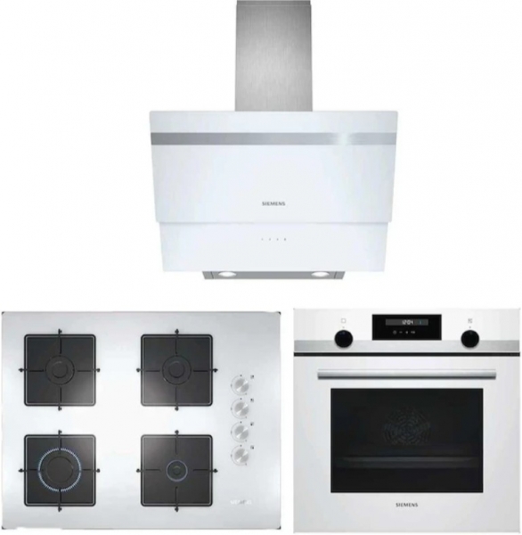 Siemens Elite Beyaz Ankastre Set EO7C2PO12O + HB557JYW0T + LC65KAJ20T
