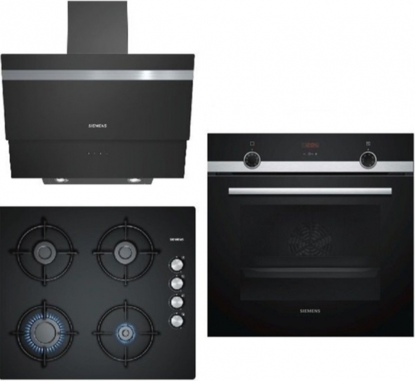 Siemens Siyah Premium Ankastre Set EO6C6PB11O + HB534FER0T + LC65KA670T