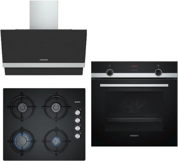 Siemens Siyah New Premium Ankastre Set EO6C6PB11O + HB534FER0T + LC65KAJ60T