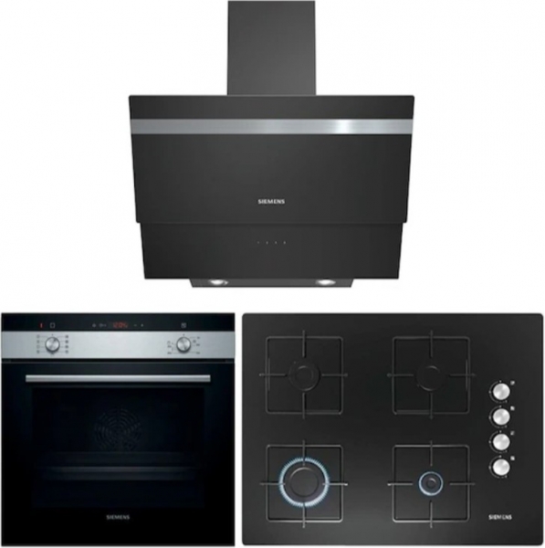 Siemens Siyah Ankastre Set EO7C6PO12O + HI133FES0T + LC65KAJ60T