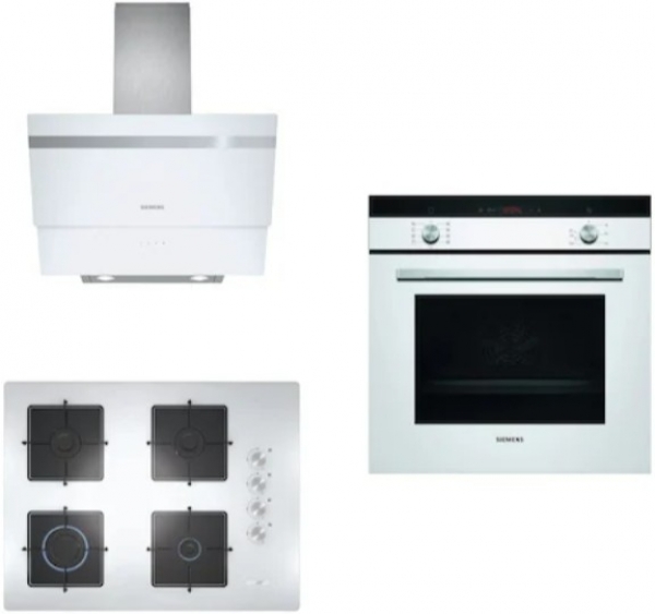 Siemens Elite Beyaz Ankastre Set EO7C2PO12O + HB214FBW0T + LC65KAJ20T