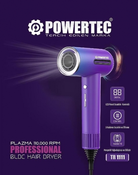 Powertec TR-1111 Saç Kurutma Makinesi