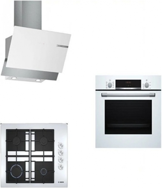 Bosch 243 Beyaz Ankastre Set POP6C2O92O + HBF514BW1T + DWK65AD20R