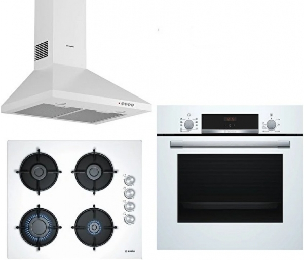 Bosch Beyaz Ankastre Set POP6C2B11O + HBF534EW0T + DWP64CC20T