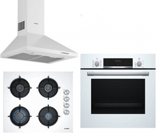 Bosch Beyaz Ankastre Set POP6C2B11O + HBF534EW0T + DWP64CC20T