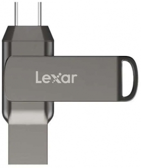Lexar JumpDrive Dual Drive D400 Flash Bellek (64 GB) (LJDD400064G)