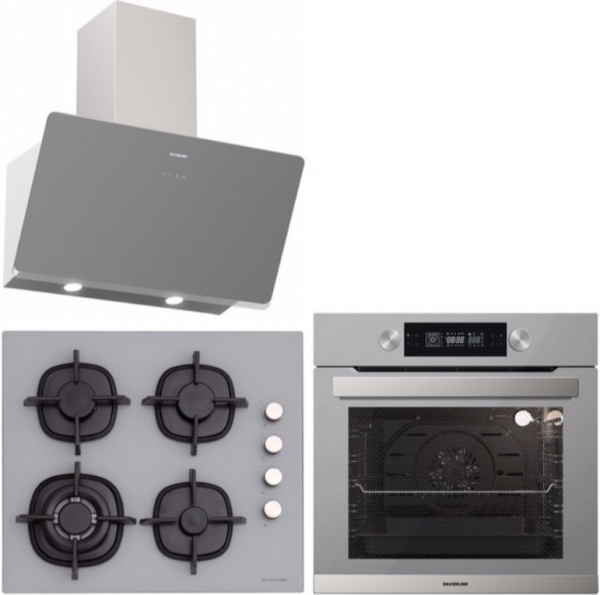 Silverline Gri Ankastre Set CS5429S01 + BO6505S01 + 3457 Soho 60