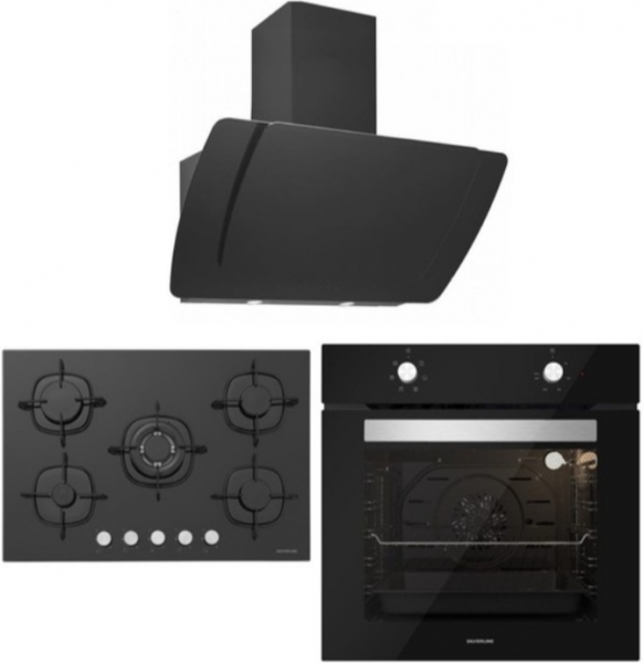Silverline Siyah Ankastre Set CS5365B01 + BO6501B01 + 3373 Misto