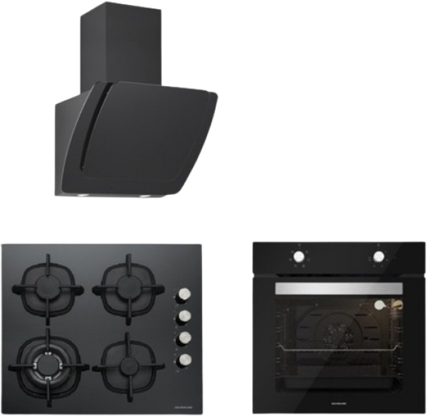 Silverline Siyah Ankastre Set CS5429B01 + BO65E1B01 + 3373 Misto