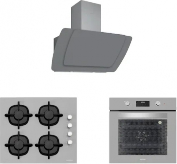 Silverline Gri Ankastre Set CS5343S01 + BO6502S02 + 3373 Misto