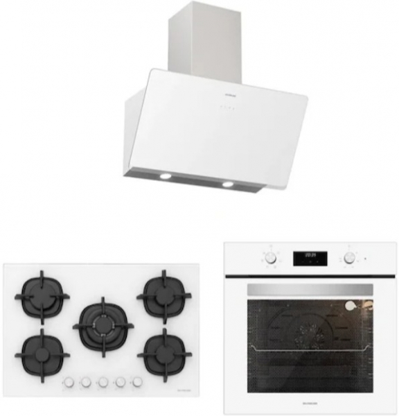 Silverline Beyaz Ankastre Set CS5364W01 + BO6502W02 + 3457 Soho 80
