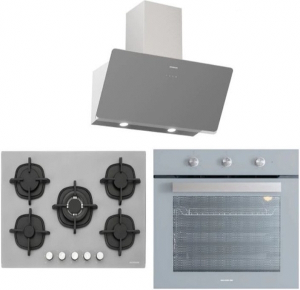 Silverline Gri Ankastre Set CS5364S01 + BO6503S01 + 3457 Soho 60