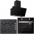 Silverline Siyah Ankastre Set CS5335B01 + BO6504B01 + 3457.6.110.02 Soho