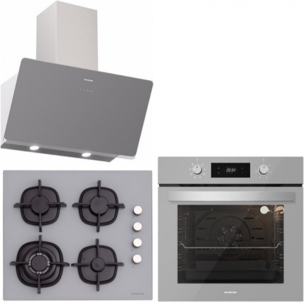 Silverline Gri Ankastre Set CS5429S01 + BO6504S01 + 3457 Soho 60