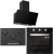 Silverline Siyah Ankastre Set CS5365B01 + BO6503B01 + 3457 Soho