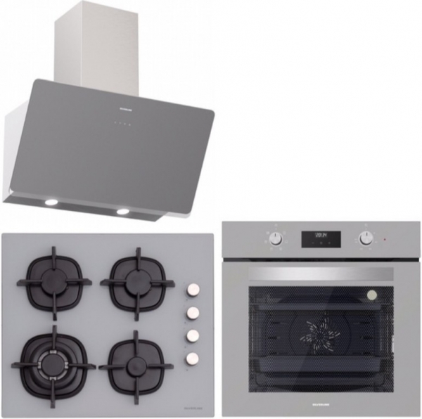 Silverline Gri Ankastre Set CS5429S01 + BO6502S02 + 3457 Soho 60