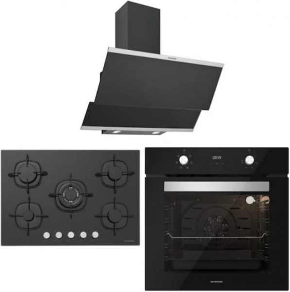 Silverline Siyah Ankastre Set CS5365B01 + BO6502B02 + 3420 Classy 90