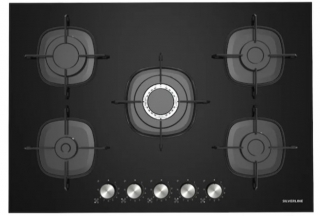 Silverline Siyah Ankastre Set CS5622B01 + BO65E1B01 + 3490 Oslo 90