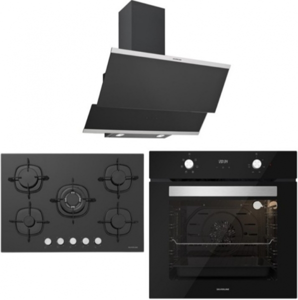 Silverline Siyah Ankastre Set CS5365B01 + BO6502B02 + 3420 Classy