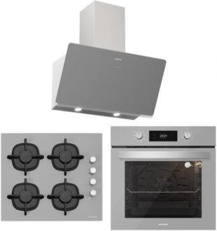 Silverline Gri Ankastre Set CS5343S01 + BO6504S01 + 3457 Soho