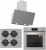 Silverline Gri Ankastre Set CS5343S01 + BO6504S01 + 3457 Soho