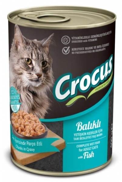 Crocus Balıklı Sos İçinde Parça Etli 400 gr Kedi Maması