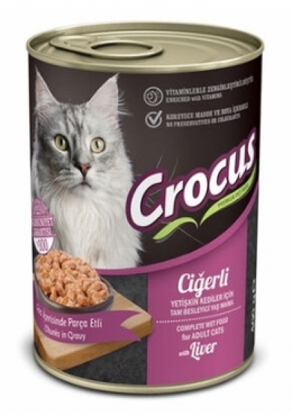Crocus Ciğerli Sos İçinde Parça Etli 400 gr Kedi Maması