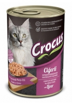 Crocus Ciğerli Sos İçinde Parça Etli 400 gr Kedi Maması